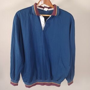 Jantzen Blue and Burgundy Polo Shirt